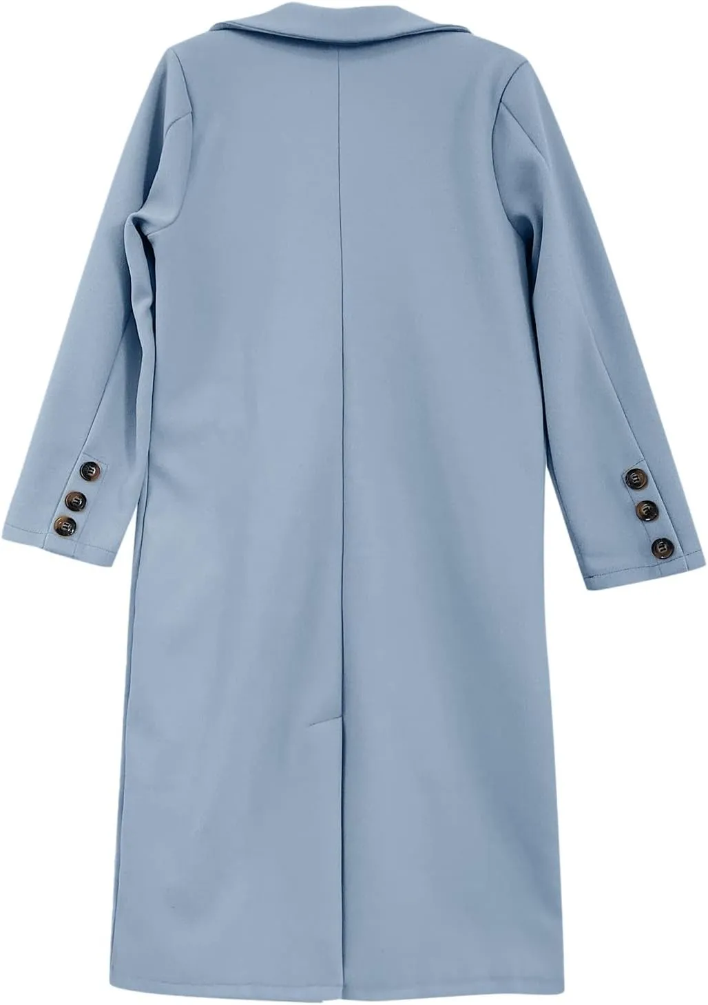 Wool Blend Coats for Women Elegant Double Breasted Long Pea Coats Fall Fashion Winter Notched Lapel Jackets Overcoat